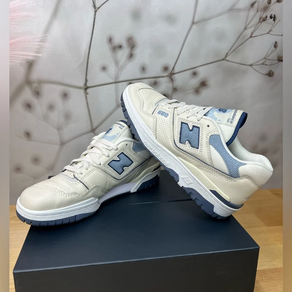 New Balance 550 Vintage Blue Indigo and vintage cream. Men’s Size 7.5 - Picture 11 of 12